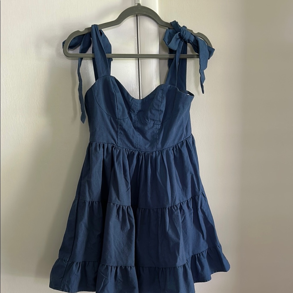 Lulu's Blue Tiered Casual Dress